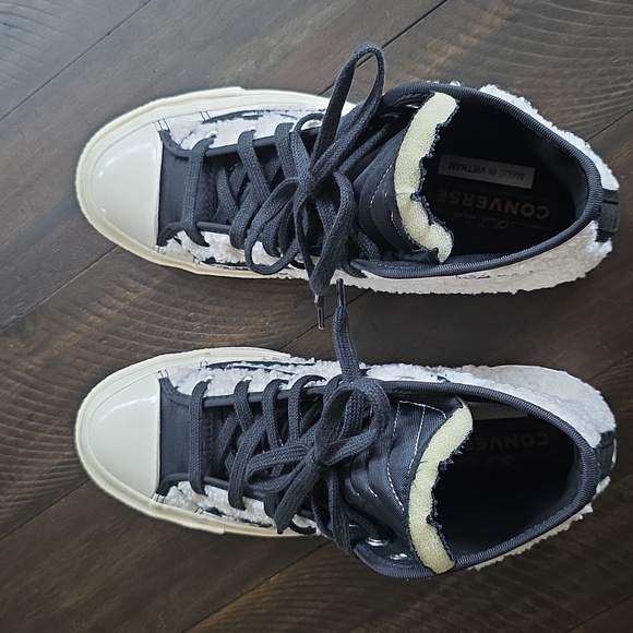 NWOT Converse Chuck 70 Varsity Hi-Top Sherpa Egret Cream/Black, Mens 6/ … - Picture 5 of 13